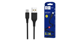 D23V USB CABLE BLACK 2METERS USB 2.1A