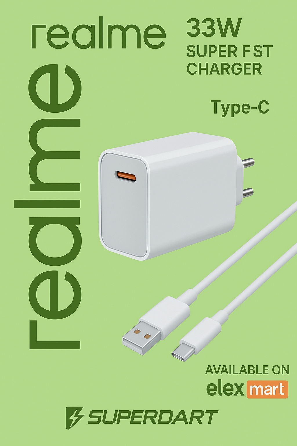 raelme fast charger 33w